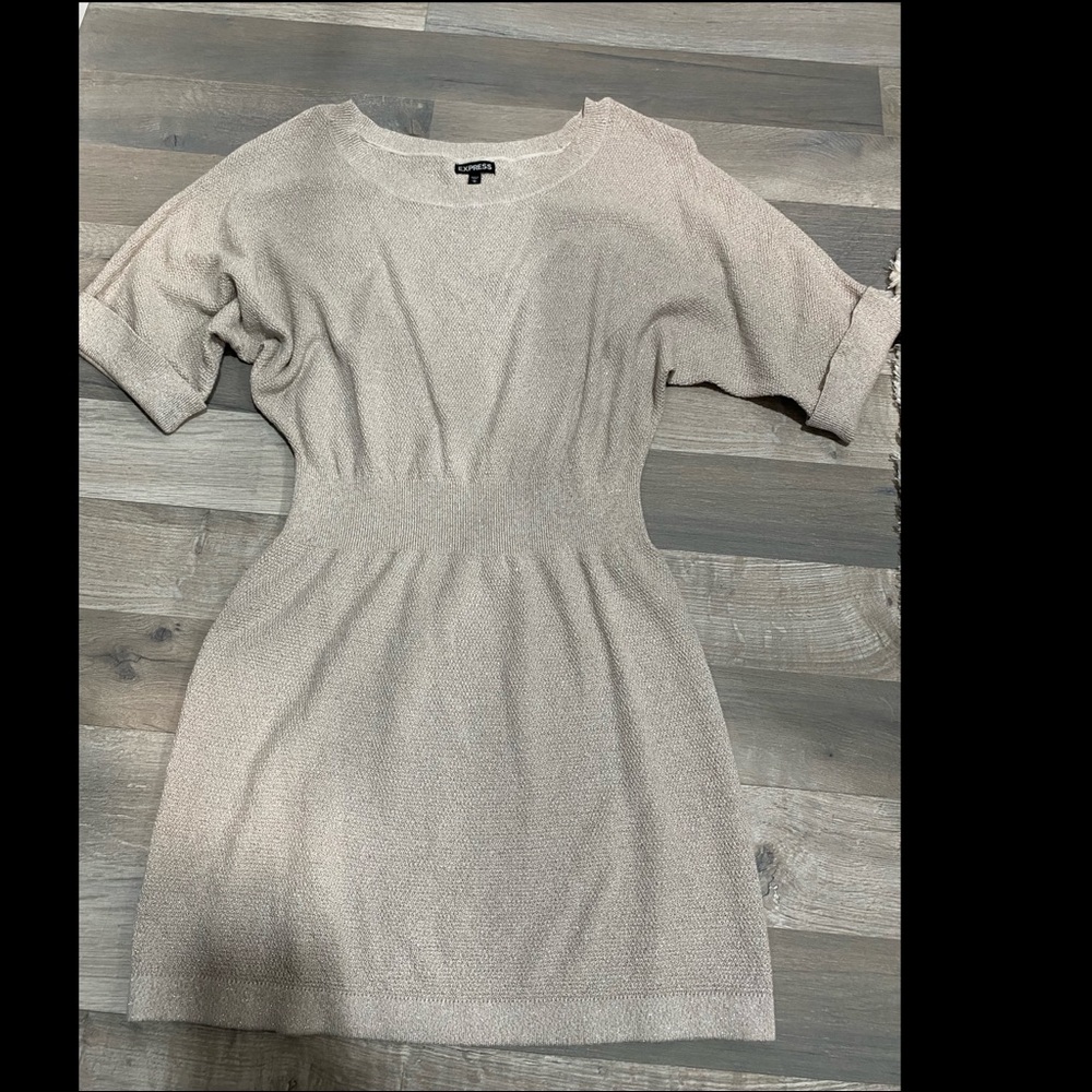 Express Gold sweater dress Size M